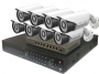 Набор 1Мпх Наружный 8 (Склад 8) - В состав данного комплекта входят сетевой видеорегистратор 16 каналов FULL HD NVR, 8 наружных всепогодных IP камер 1Mpx с функцией PoE, 8-канальный POE свитч.